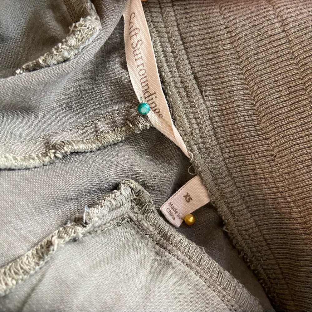 Soft Surroundings Medina Convertible Olive Green Pants Capri Cropped XSmall XS - Picture 14 of 15